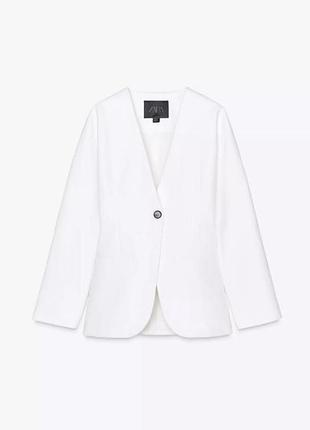 Білий жакет піджак zara