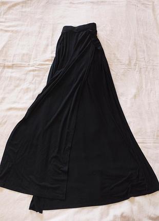 Длинная черная юбка с высокими разрезами, shein, m/38
