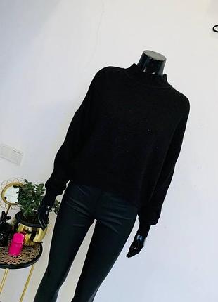 Черный базовый свитер h&m divided, размер uk 14-16 (l)