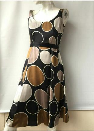 Літня шовкова сукня з контрастним  малюком.laura ashley.12/38/8.