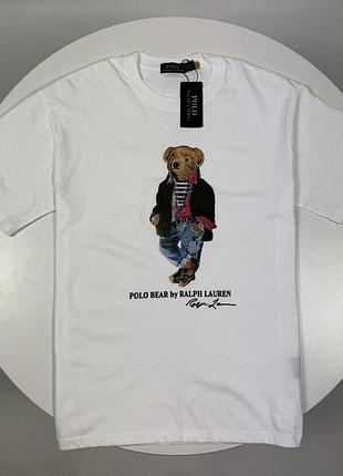 Футболка polo ralph lauren bear белая