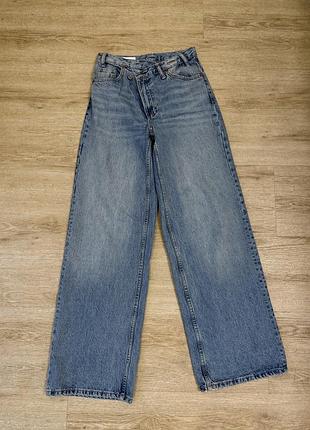 Джинси wide-leg zara