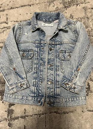 Джинсова куртка zara 6