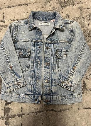 Джинсова куртка zara 7