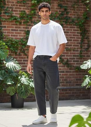 Джинсы мужские черный bershka baggy размер 44 (xl)