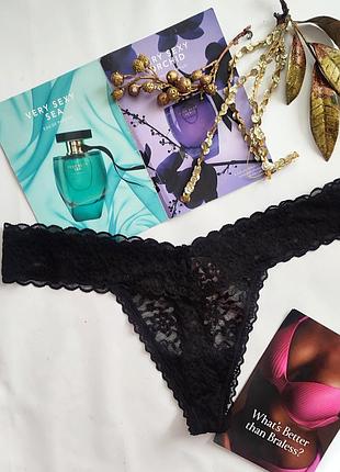 Ажурные трусики женские стринги victoria’s secret l 40 42