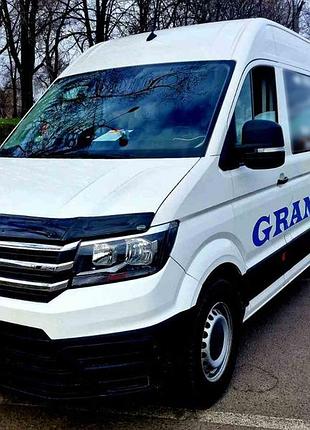 Volkswagen crafter 2016- гг. дефлектор капота (eurocap)