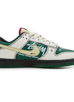 Бежевые кроссовки унисекс nike sb dunk low x stussy bmw m3 х данк 43