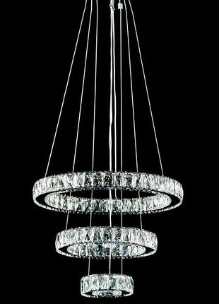 Современная светодиодная хрустальная люстра l87519/480+320+180/3 led