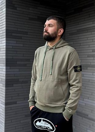 Худи stone island хаки