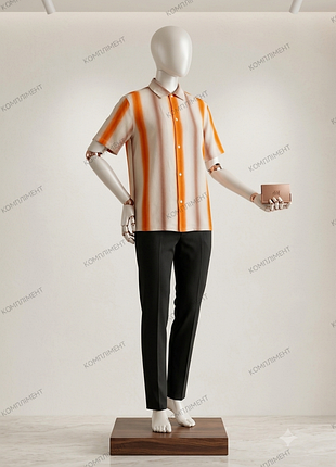 Красивая стильная мужская рубашка h&m regular fit этикетка 3