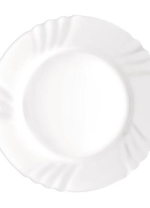 Тарілка обідня bormioli rocco ebro 25.5см опалове скло білий (402810fn9321990)