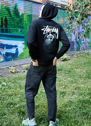 Худи stussy ангел чёрная