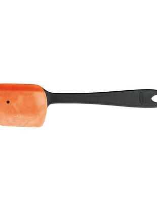 Лопатка для жарки fiskars essential, 27 см, силиконовая, черный/оранжевый