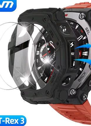 Захисний комплект для xiaomi amazfit t-rex 3: чохол + скло
