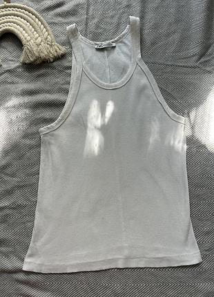 Майка в рубчик zara розмір m-l