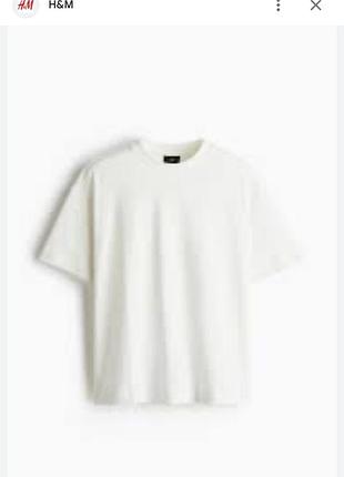 Футболка h&m loose fit t-shirt black (оригінал) бангладеш оверсайз розмір м