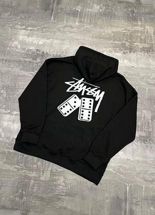 Худи stussy домино черная