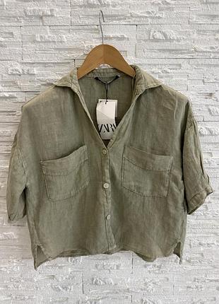 Лляна сорочка zara