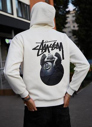 Худи stussy ангел белая