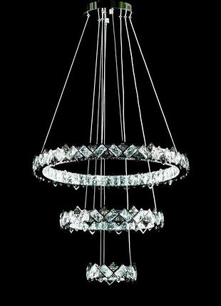 Современная светодиодная хрустальная люстра l40802/60+40+20/3 led
