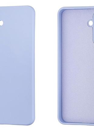 Матовый силиконовый чехол на samsung a56 сиреневый с микрофиброй