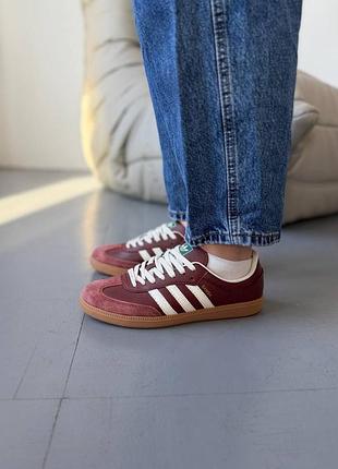 Кросівки жіночі adidas samba bordo