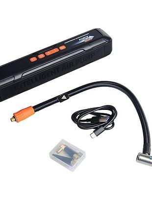 Акумуляторний автомобільний компресор-насос 10 атм з ліхтариком та powerbank