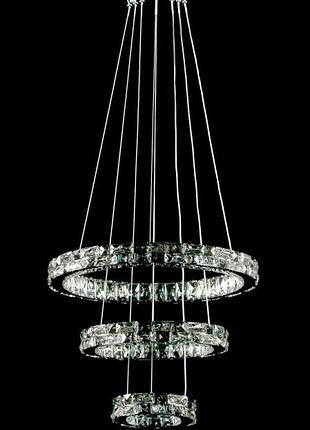Сучасна світлодіодна кришталева люстра l50604j/500+350+200/3 led