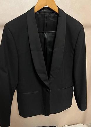 Вовняний чоловічий смокінг піджак h&m skinny fit