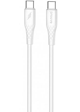 Кабель proove gridline type-c to type-c 60w (1m) white