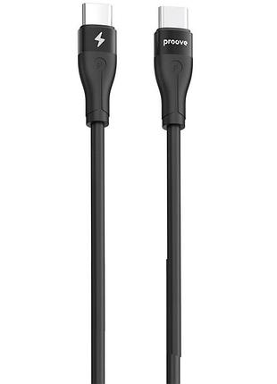 Кабель proove soft silicone type-c to type-c 60w (2m) black