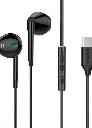 Проводные наушники proove scape c3 (type-c) black