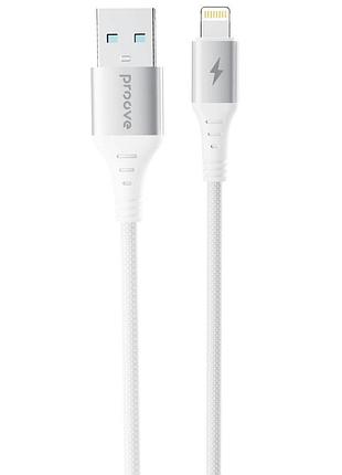 Кабель proove wirex usb to lightning 2.4a (1m) white