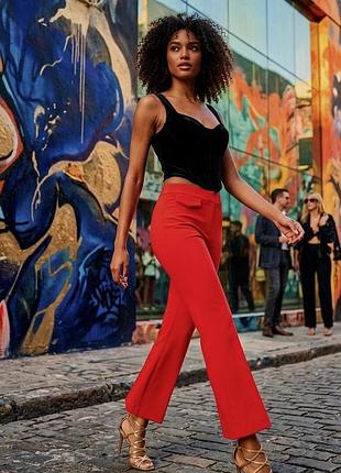 Штани брюки червоні zara xs