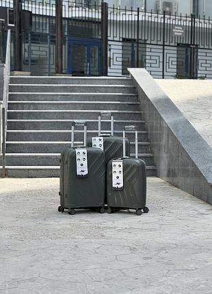 Полипропилен msb средний чемодан m + расширения на колесах 4 колеса 75 литров
