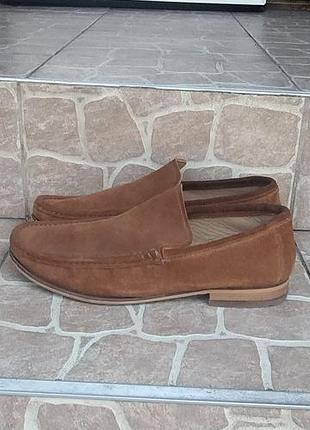 Брендовые туфли лоферы мужские замшевые mark &amp; spencer, 41(26.5) см.