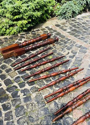 Балясини комплект деревяні поручні перила сходи балюстрада під червоне дерево комплект бильця букові поручні