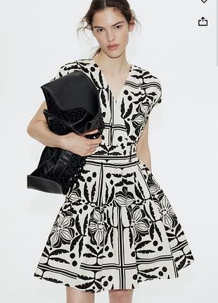 Бавовняна сукня в принт h&m
