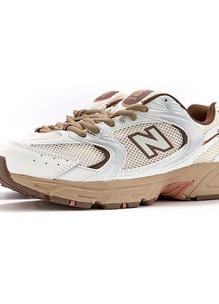 Кроссовки мужские new balance 530 white brown (36-43, 45 размер)