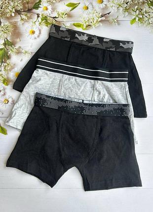 Трусики боксеры на мальчика однотонные (набор 3 шт.) primark р.104 см (3-4 года)