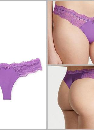 Victoria ́s secret трусики стринги с гипюром