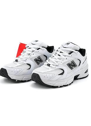 Кроссовки женские new balance 530 white black logo (36, 38-39 размер)