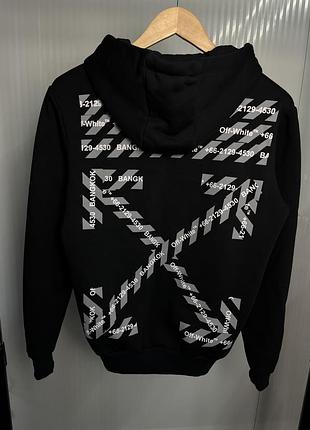 Мужское черное худи off-white 2