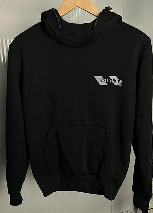 Мужское черное худи off-white