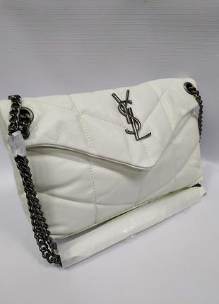 Сумка женская молочная в стиле yves saint laurent ⚜️