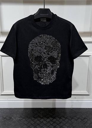 Футболка чоловіча літня літо філіп плейн philipp plein