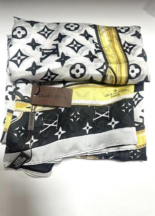 Хустка шарф палантин натуральний шовк louis vuitton