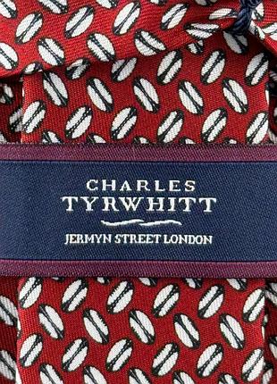 Нова бордова шовкова краватка charles tyrwhitt england rugby з бірками офіційна rfu