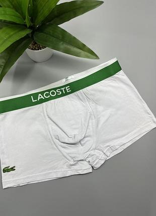 Белые мужские боксеры lacoste